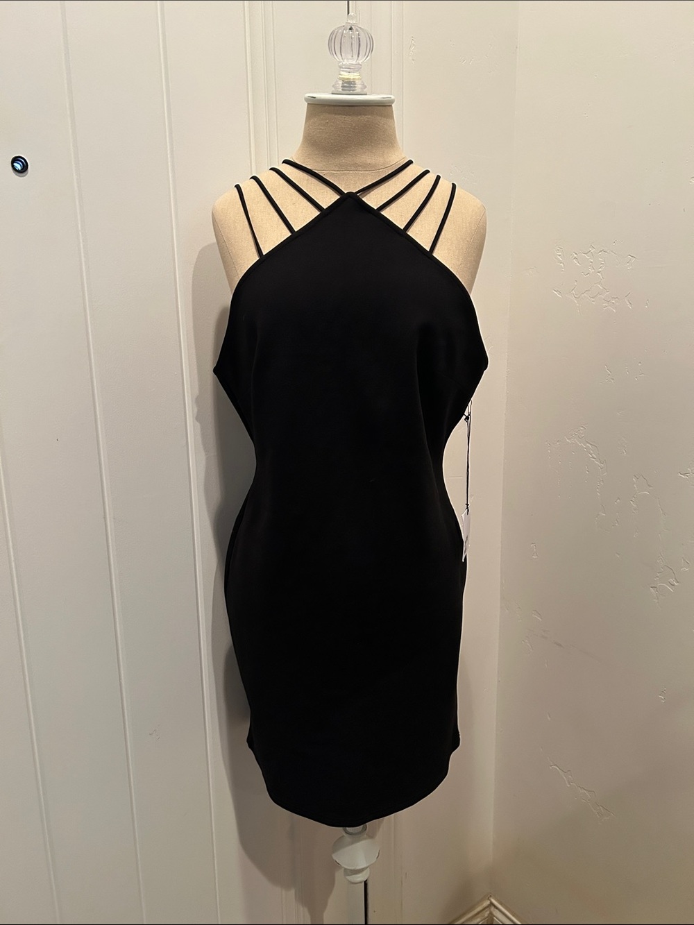 by the way. Black Strappy Bodycon Dress